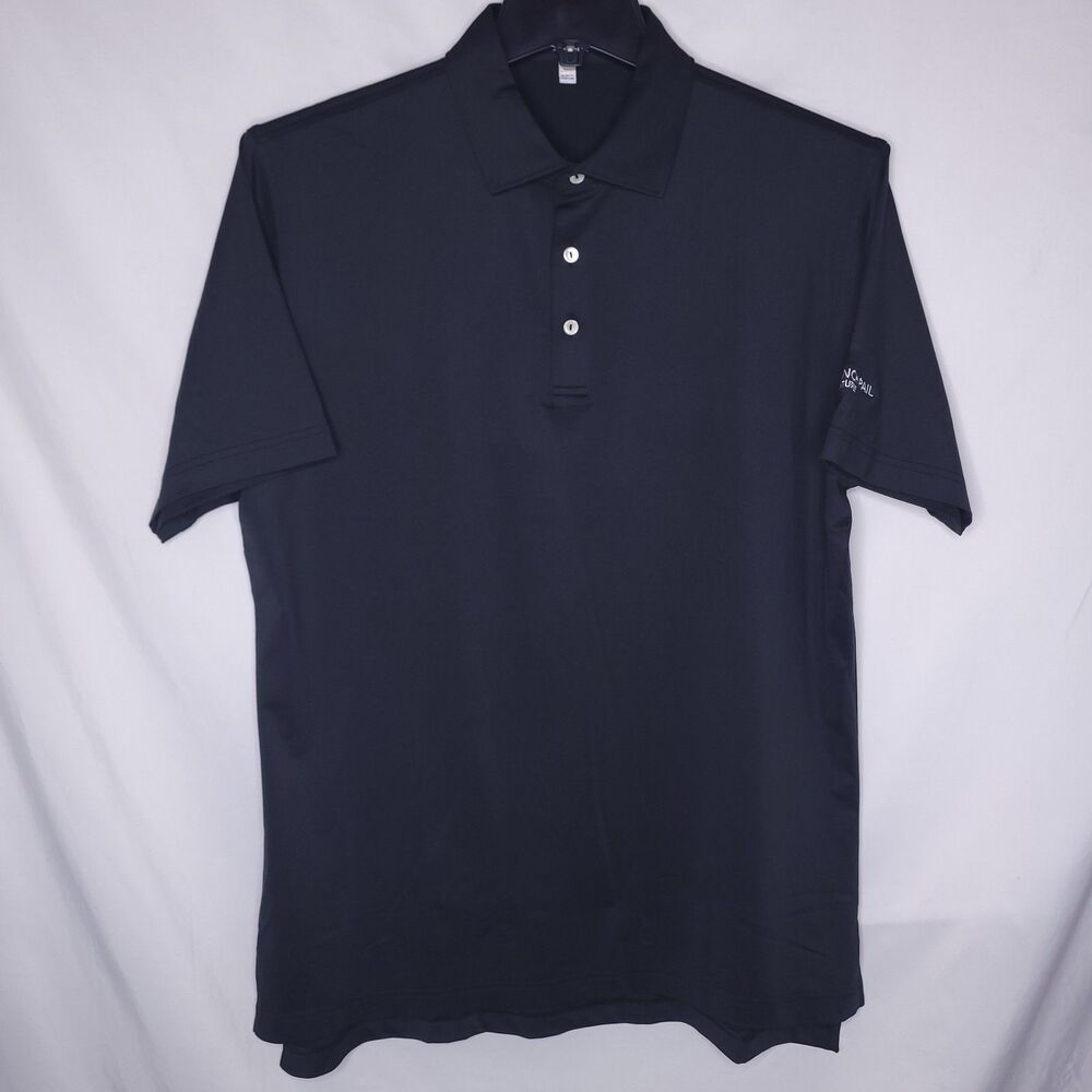 Peter Millar Summer Comfort Polo Shirt Mens Medium Black Short Sleeve - Picture 1 of 12